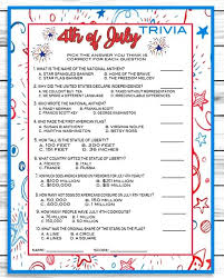 The greatest news this 4th of july is that now you can test yourself and find out just how much trivia you know about this most patriotic of holidays. 4th Of July Trivia Printable July 4th Party Trivia Game Printable Kids Activity Sheet Instant Download In 2020 Printable I Think That The Printable Here Would Be Perfect