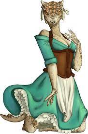 Lusty Argonian Maid Pinup 4 Sticker By Alden Roberts In 2021 Female Monster Lizard Girl Female Dragonborn