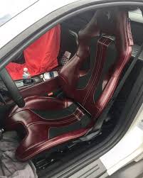 Ferrari F12 Custom Interior It S All About The Patina Vintage Bordeaux Interior On This Wild Spec T Custom Car Interior Car Interior Accessories Car Interior