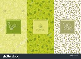 Vector Packaging Design Elements And Templates For Olive Oil Labels And Bottles Seamless Patterns For Bottle Stickers Design Packaging Design Design Elements