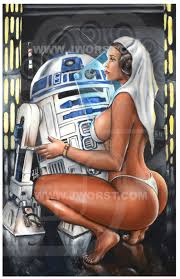 JEREMY WORST Art r2d2 Princess leia Poster Sexy Star Wars May the 4th be  with yo | eBay UK