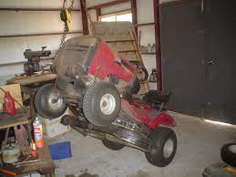 Compare prices on lawn mower lifts in outdoor tools. How To Lift Your Lawn Tractor Diy Home Improvement Forum