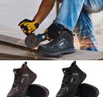 FitVille Men's Safety Steel Toe Work Boots Extra Wide Shoes Anti-Slip  Waterproof