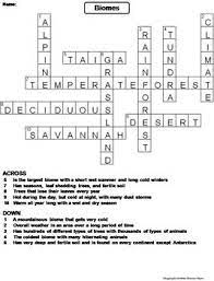 Good companion worksheet to a textbook chapter on light technologies in our world today. World Biomes Worksheet Crossword Puzzle By Science Spot Tpt