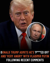 President Donald Trump said he is “very angry, pissed off” at remarks  Russian President Vladimir Putin made Friday about Ukraine President  Volodymyr Zelensky, suggesting he is not a legitimate leader.