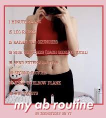 Zoenotzoey S Ab Routine 11 Kpop Idol Abs Kpop Workout Skinny Girl Workout Workout Plan