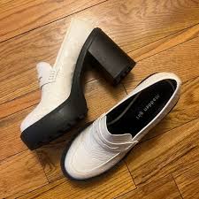 Madden Girl Kassidy White Croc Platform Heeled...