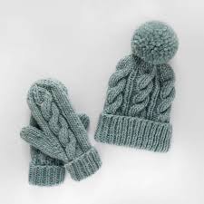 I've never done any colour work knitting before, so it will surely be a challenge. Classic Cabled Hat Mittens Free Pattern