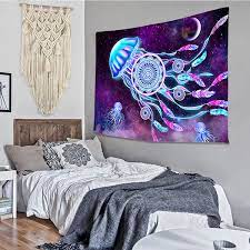Alibaba.com offers 2,941 bohemian wall hangings products. Buy Pinata Jellyfish Trippy Tapestry For Bedroom Aesthetic Small Space Tapestry Wall Hanging Galaxy Hippie Dream Catcher Wall Decor For Teen Girl College Dorm Blue Pink Boho Jellyfish Art Decor 51x59 Online