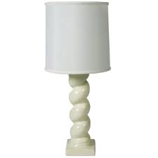 in the style of michael taylor plaster twisted column lamp lamp table lamp style