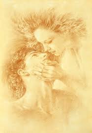 The Kiss Art Print Romantic Art Kiss Art Drawings