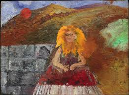 In this portrait, frida kahlo faces the viewer with a background of large green leaves and a yellow leaf. Self Portrait Inside A Sunflower Mary Anne Martin Fine Art