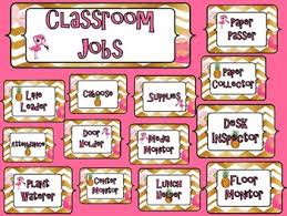 pineapple and flamingo classroom job chart