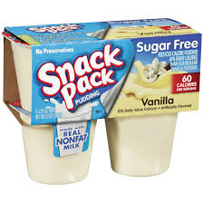 60 kcal · total carbs. Snack Pack 3 25 Oz Sugar Free Individual Vanilla Pudding Cups 4 Pk By Snack Pack At Fleet Farm