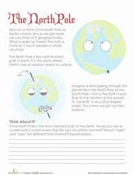 The North Pole Worksheet Education Com North Pole North Pole Facts Third Grade Christmas