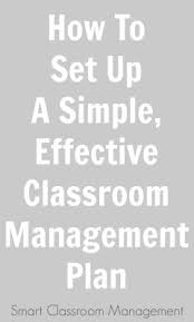 how to set up a simple effective classroom management plan