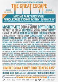 Great Escape Festival Concert Poster Interctive With Thinglink Escape Festival Festival Concert Posters