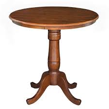 International Concepts Dining Espresso 36 Inch Tall 30 Inch Round Top Counter Height Pedestal Table K581 30rt 6b Dining Table In Kitchen Wood Dining Table Pedestal Dining Table