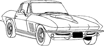 Corvette Classic Coloring Page