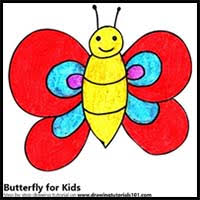 Firstly, draw a circle for the butterfly's head. How To Draw Cartoon Butterflies Realistic Butterflies Drawing Tutorials Drawing How To Draw Butterflies Drawing Lessons Step By Step Techniques For Cartoons Illustrations