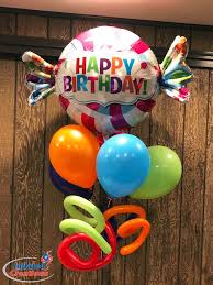 birthday candy balloon swirl bouquet in 2020 custom balloons candy balloons balloons pinterest