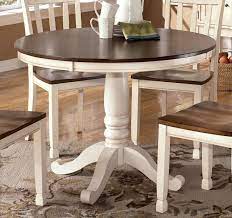 Whitesburg Round Dining Table In Brown White By Dining Rooms Outlet Round Dining Room Sets Round Dining Table Sets Round Dining Room