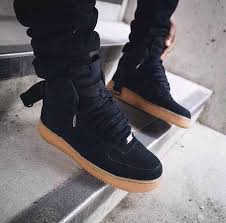 Nike Air Force 1 Mens Black High Top Trendy Men S Sneakers Black Suede High Top Air Force One Men Sshoes Nike Shoes Women Nike Free Shoes Nike Shoes Outlet