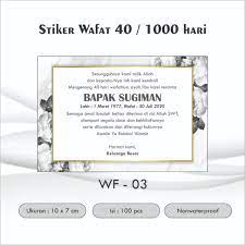 Check spelling or type a new query. Stiker Memperingati 40 1000 Hari Wafat Meninggal Shopee Indonesia