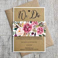 Rustic Wedding Invitation Hot Pink Blush Pink Fuchsia Etsy Wedding Invitations Rustic Floral Wedding Invitations Wedding Invitations