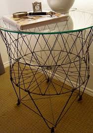 Tattered Style Fun Funky Functional Tables Recycled Furniture Vintage Laundry Glass Top Accent Table