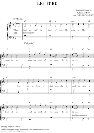 This interactive piano sheet music will help you to learn how to play 'let it be' step by step. Let It Be Piano Sheet Music Letters Popular Piano Sheet Music Easy Sheet Music
