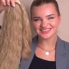 vegan fiber long wavy ponytail