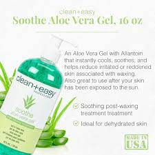 Amazon.com : Clean + Easy Soothe Aloe Vera Gel Post Waxing Treatment, Calms  And Soothes Irritated Skin After Waxing, Non-Greasy And Gets Rid Of Excess  Wax Residue, 16 Oz : Hair Waxing