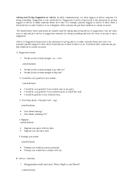 Jika ada yang minta bantuan kepada kita, maka kita hendaknya membantu sesuai dengan kemampuan yang kita miliki. Doc Asking And Giving Suggestion Or Advice Febri Rotama Academia Edu