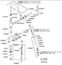 Every kohler part available for kitchen and bathroom faucets including stems, cartridges, handles, extension kits, adapters, hoses and repair kits. Troublesome Drip On K 690 Kohler Faucet In Kitchen Sink Terry Love Plumbing Advice Remodel Diy Professional Forum