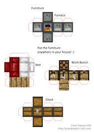 Papercraft Mini House With Tree In Full Color Paper Crafts Papercraft Minecraft Skin Minecraft Printables