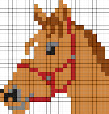 Horse Head By Ninie On Kandi Patterns Parlmonster Broderi Hast Korsstygnsmonster
