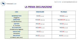Latino La 1 Declinazione Professionisti Scuola