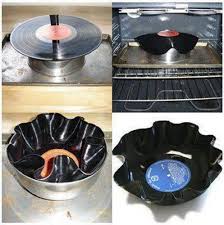 Dekoschuesseln Aus Alten 70er Jahre Party Rockabilly Hochzeit Alte Schallplatten