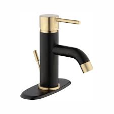 These buttons are constructed from stainless steel material that is durable enough to endure the rigors of everyday use. Black And Gold Faucet Novocom Top