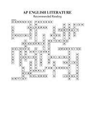Ap literary terms crossword puzzle answers. Ap Literature Recommended Readings Crossword Puzzle By The Lit Guy