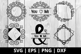 Download Wedding Monogram Frame Vector Svg Cut Files 687215 Cut Files Design Bundles
