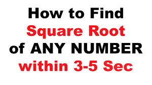 Now you have two numbers that multiply to get your original number. How To Find Square Root On Any Number Quickly Or Within 3 5 Seconds In Hind Youtube