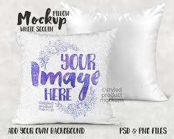 Dye Sublimation Sequin Pillow White Non Metallic Mockup Etsy Mockup Free Psd Free Packaging Mockup Free Psd Mockups Templates