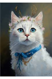 Amazon.com: IEFSCAY White Princess Cat Diamond Painting Kits