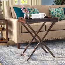 Rectangular trays look like weathered white slatted wooden boards with colourful graphics concerning attractions of life at the coast. Three Posts Gough Butler Tv Tray Reviews Wayfair