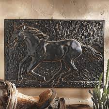 Embossed Metal Running Horse Horses Wall Decor Horse Wall Art Embossing Metal