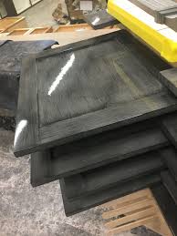 Custom Cabinet Finish I Did For Our Shop Gauntlet Grey With Heavy Black Glaze Dry Brushing Grey Cabinets Stained Kitchen Cabinets Glazed Kitchen Cabinets