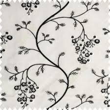 Maybe you would like to learn more about one of these? Pure Black White Cream Color Beautiful Floral Leaves Embroidery Pattern Small Flowers Flowing Tress Flower Buds Cotton Finished Main Curtain