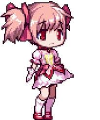 Madoka Magica Anime Pixel Art Pixel Art Characters Pixel Art